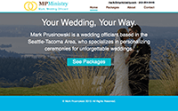 WordPress Website for Mark, Wedding Officiant