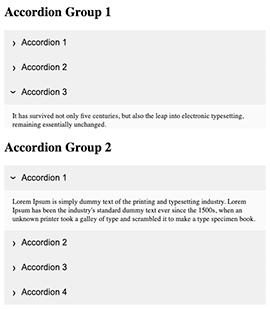 Accessible Javascript Accordions