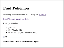 No Pokémon found while using the PokéAPI